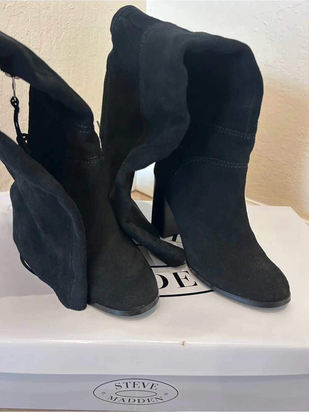 🖤HP🖤Novela Black Over-the-Knee Suede Block Heel Boot - Size 7